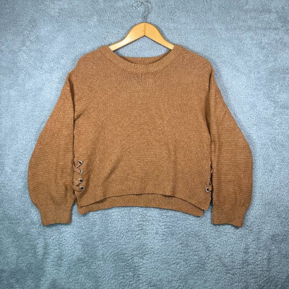 SO Goods For Life Women sweater Mustard Causal‎ Pullover Medium Long Sleeve Crew